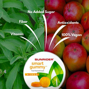 Smart Gummy® - Natural fruit flavour vegan natural candy gummy - Pack of 6 - Vegelia - Sunrider products for a healthy lifestyle